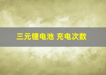 三元锂电池 充电次数